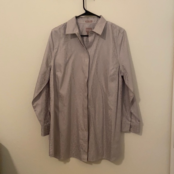 Chico’s animal print button down blouse - Picture 1 of 7